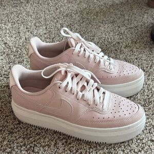 Nike Women's Blush Pink Platform Sneakers